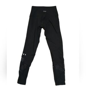 PINK Victoria's Secret Black Mesh Detail Performance Leggings